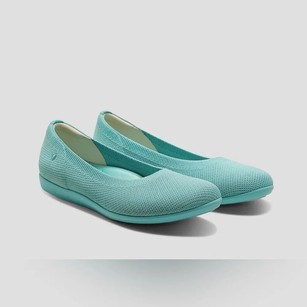 VIVAIA Knit Ballet Flats- Turquoise/Aqua Lightweight Comfort Flats EU39 | US 8.5
